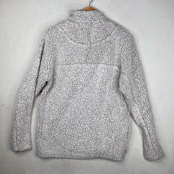 True Grit Gray Fleece quarter zip pullover jacket men's size small - Picture 2 of 8